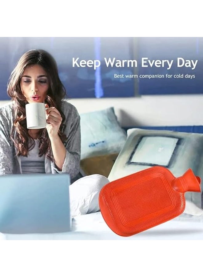 كيس ماء ساخن مع غطاء ناعم – قابل لإعادة الاستخدام لتدفئة اليدين، تخفيف الألم والتوتر، وراحة دافئة في الشتاء - Image 3